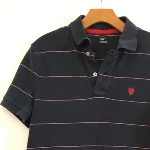 Navy Striped Gap Polo Shirt